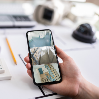 Logan security camera feed on cell phone